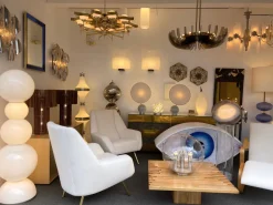 Sale Pamono Large Italian Space Age Ball Lamp in Acrylic Glass and Metal Chrome from Stilux Milano, 1970s