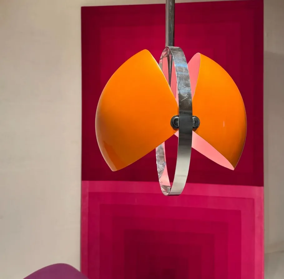 Clearance Pamono Large Italian Space Age Celing Light