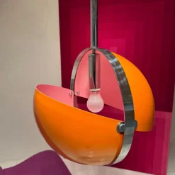 Clearance Pamono Large Italian Space Age Celing Light