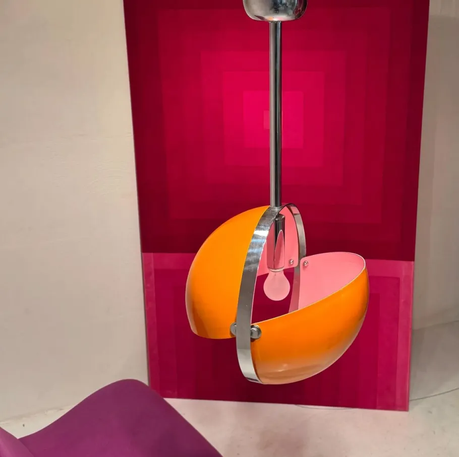 Clearance Pamono Large Italian Space Age Celing Light