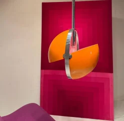 Clearance Pamono Large Italian Space Age Celing Light