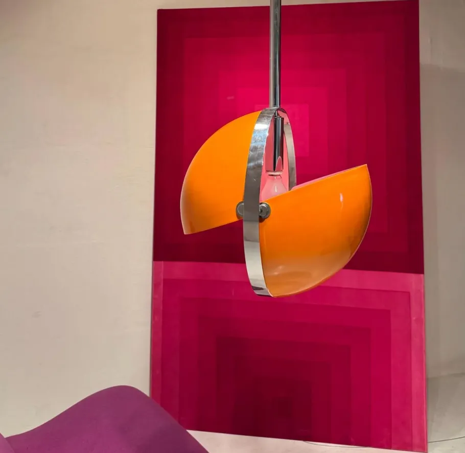 Clearance Pamono Large Italian Space Age Celing Light