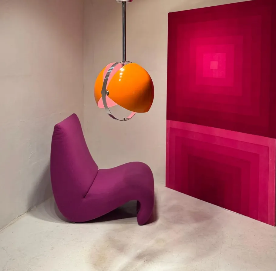 Clearance Pamono Large Italian Space Age Celing Light