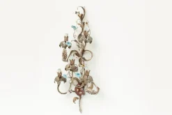 Sale Pamono Large Italian Wall Lamp with Glass Flowers in the style of Banci Firenze, 1970s
