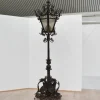 Discount Pamono Large Italian Wrought Iron Outdoor Lamppost from Mazzucotelli, Italy, 1910s