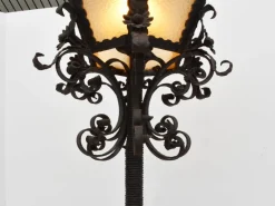 Discount Pamono Large Italian Wrought Iron Outdoor Lamppost from Mazzucotelli, Italy, 1910s