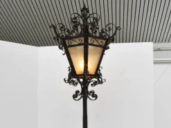 Discount Pamono Large Italian Wrought Iron Outdoor Lamppost from Mazzucotelli, Italy, 1910s
