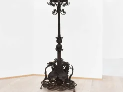 Discount Pamono Large Italian Wrought Iron Outdoor Lamppost from Mazzucotelli, Italy, 1910s