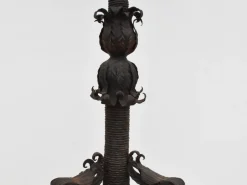 Discount Pamono Large Italian Wrought Iron Outdoor Lamppost from Mazzucotelli, Italy, 1910s