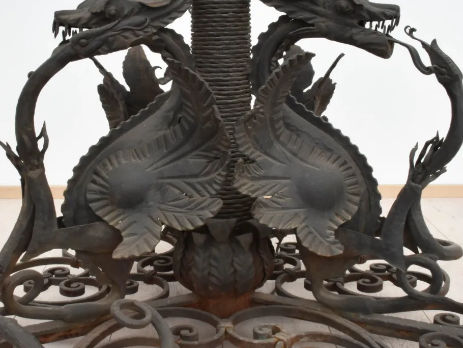 Discount Pamono Large Italian Wrought Iron Outdoor Lamppost from Mazzucotelli, Italy, 1910s