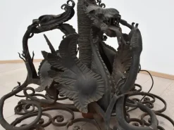 Discount Pamono Large Italian Wrought Iron Outdoor Lamppost from Mazzucotelli, Italy, 1910s