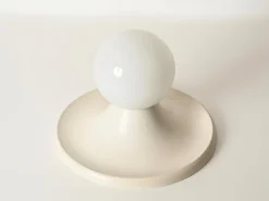 Online Pamono Large Ivory Light Ball Wall Lamp by Castiglioni for Flos, 1965