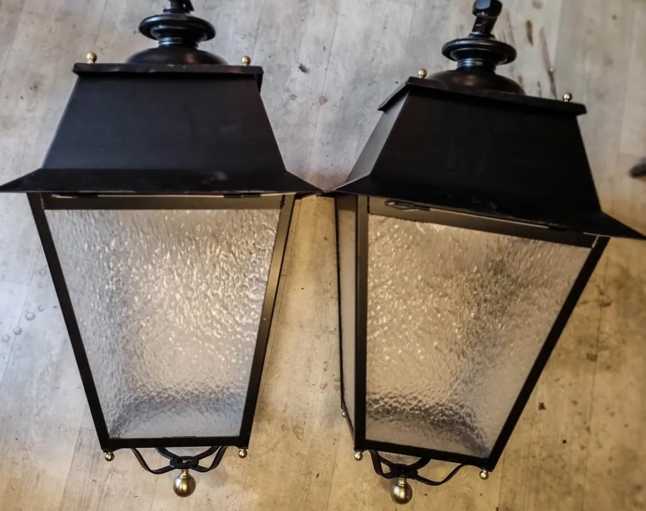 New Pamono Large Lanterns, 1970s, Set of 2