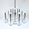 Clearance Pamono Large 15-Light Silver-Plated Chandelier by Gaetano Sciolari, Italy, 1960s