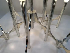 Clearance Pamono Large 15-Light Silver-Plated Chandelier by Gaetano Sciolari, Italy, 1960s