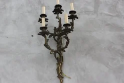 Hot Pamono Large Louis XV Style Bronze Sconces with 5 Bulb Lights, Set of 2