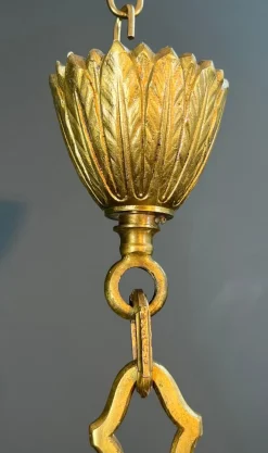 Best Pamono Large Louis XVI Style Chased Bronze Chandelier with 8 Light Arms by Lucien Gau