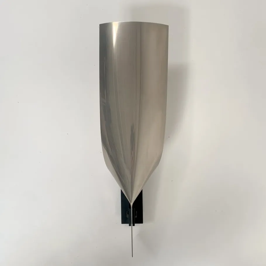 New Pamono Large Metal Sconce in the style of Michel Boyer, France, 1970s