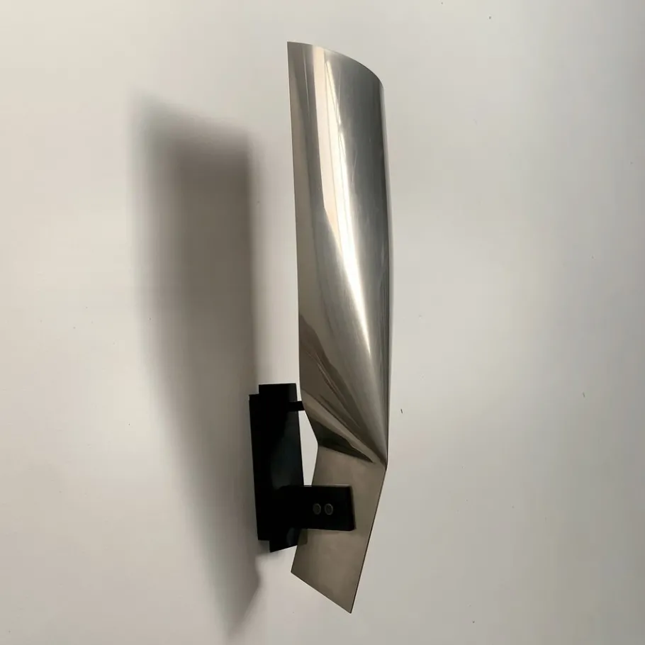 New Pamono Large Metal Sconce in the style of Michel Boyer, France, 1970s