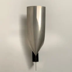 New Pamono Large Metal Sconce in the style of Michel Boyer, France, 1970s