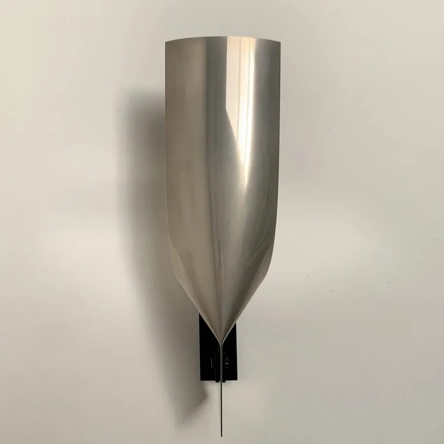 New Pamono Large Metal Sconce in the style of Michel Boyer, France, 1970s