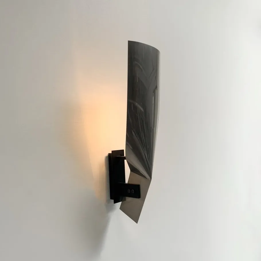 New Pamono Large Metal Sconce in the style of Michel Boyer, France, 1970s