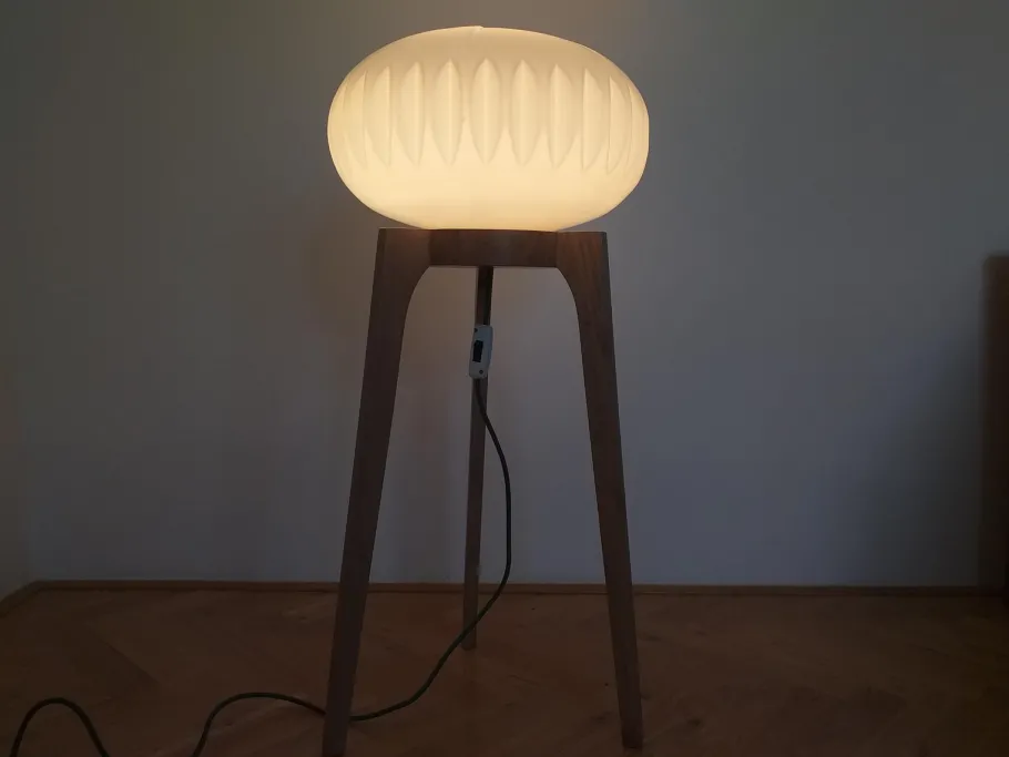 New Pamono Large Mid-Century Floor Lamp from ÚLUV, 1970s
