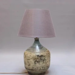 Best Pamono Large Mid-Century French Ceramic Lamp by Jacques Blin, 1950s