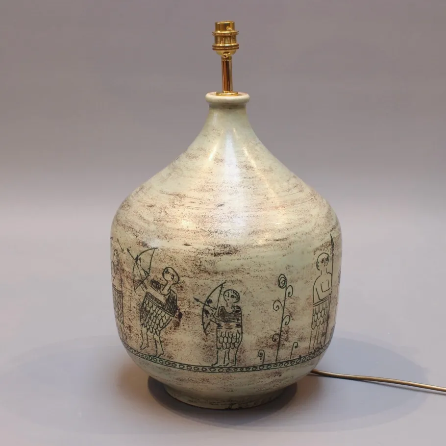 Best Pamono Large Mid-Century French Ceramic Lamp by Jacques Blin, 1950s