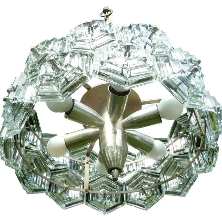 Clearance Pamono Large Mid-Century German Ballroom Chandelier by VEB Leuchten