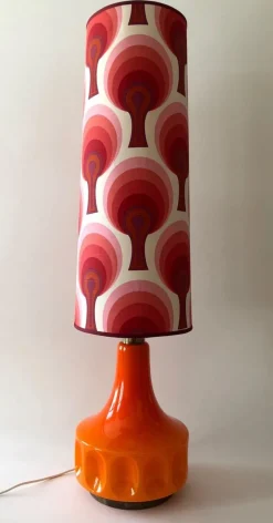 Outlet Pamono Large Mid-Century German Table Lamp with Glass Base, 1970s