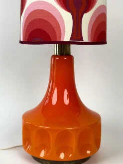 Outlet Pamono Large Mid-Century German Table Lamp with Glass Base, 1970s