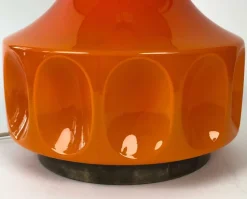 Outlet Pamono Large Mid-Century German Table Lamp with Glass Base, 1970s