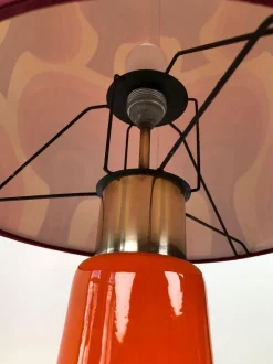 Outlet Pamono Large Mid-Century German Table Lamp with Glass Base, 1970s