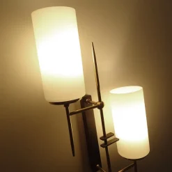 Hot Pamono Large Mid-Century Glass Wall Lights from Lunel, 1960s, Set of 2