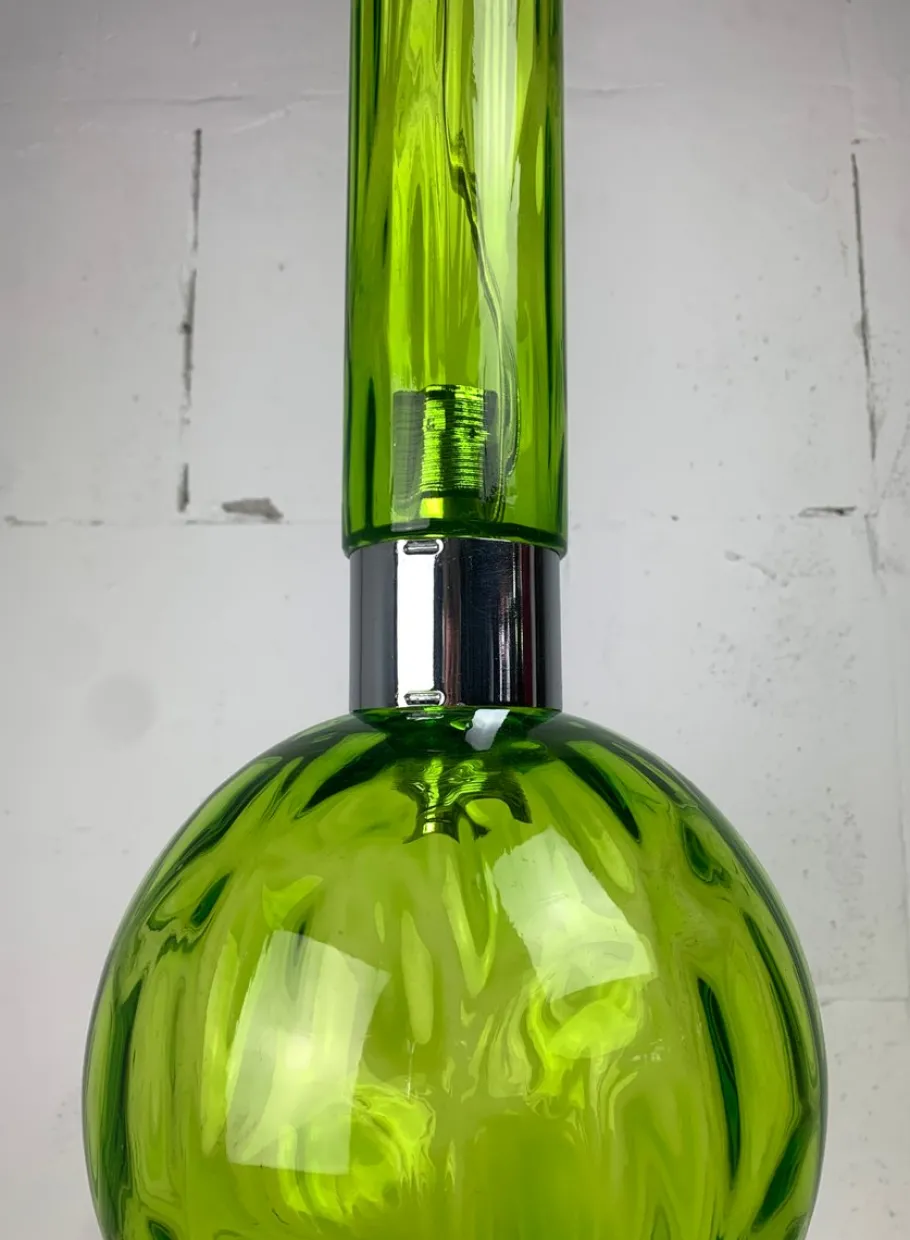 Clearance Pamono Large Mid-Century Green Glass Tube Pendant from Staff Leuchten, 1960s-1970s
