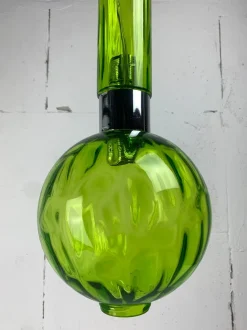 Clearance Pamono Large Mid-Century Green Glass Tube Pendant from Staff Leuchten, 1960s-1970s