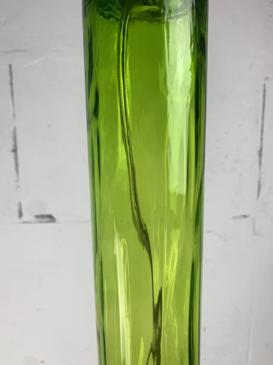 Clearance Pamono Large Mid-Century Green Glass Tube Pendant from Staff Leuchten, 1960s-1970s