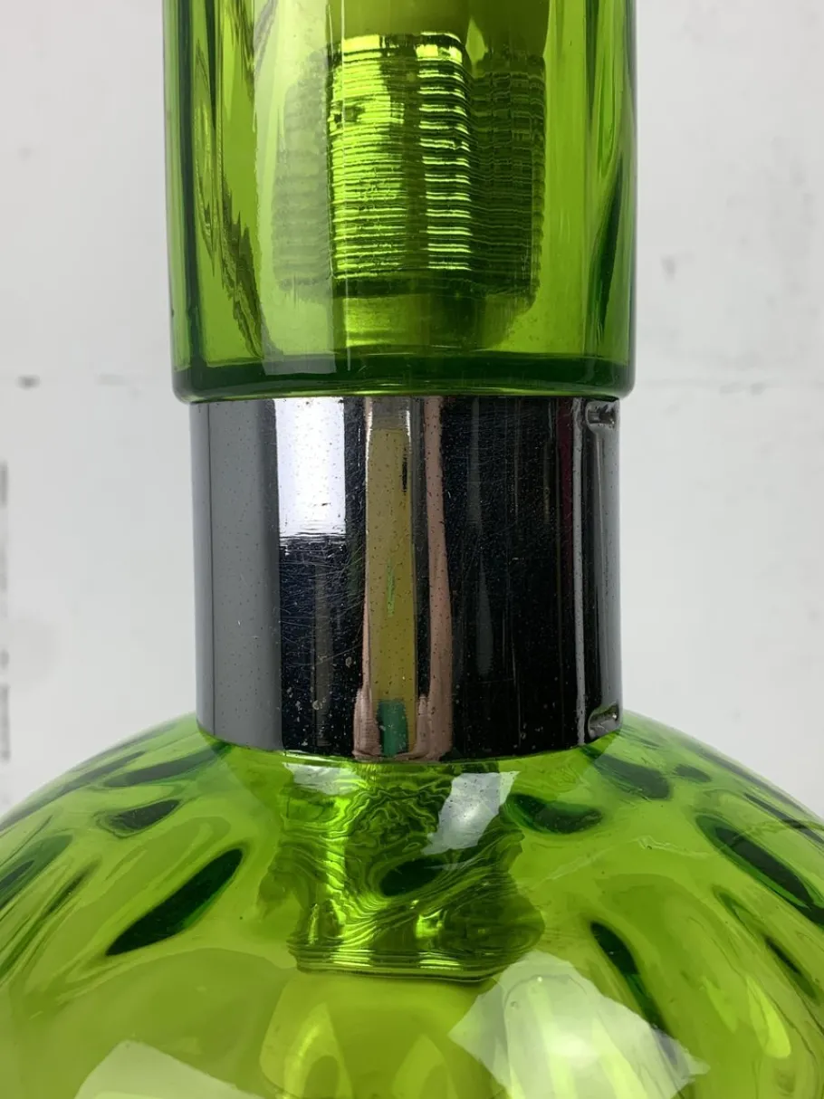 Clearance Pamono Large Mid-Century Green Glass Tube Pendant from Staff Leuchten, 1960s-1970s