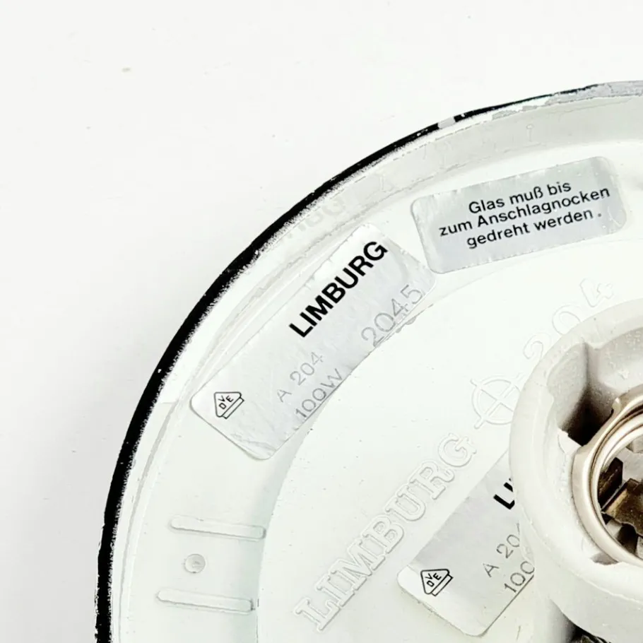 New Pamono Large Mid-Century Modern Amber Bubble Glass Flush Mount by Helena Tynell for Limburg, Germany, 1970s