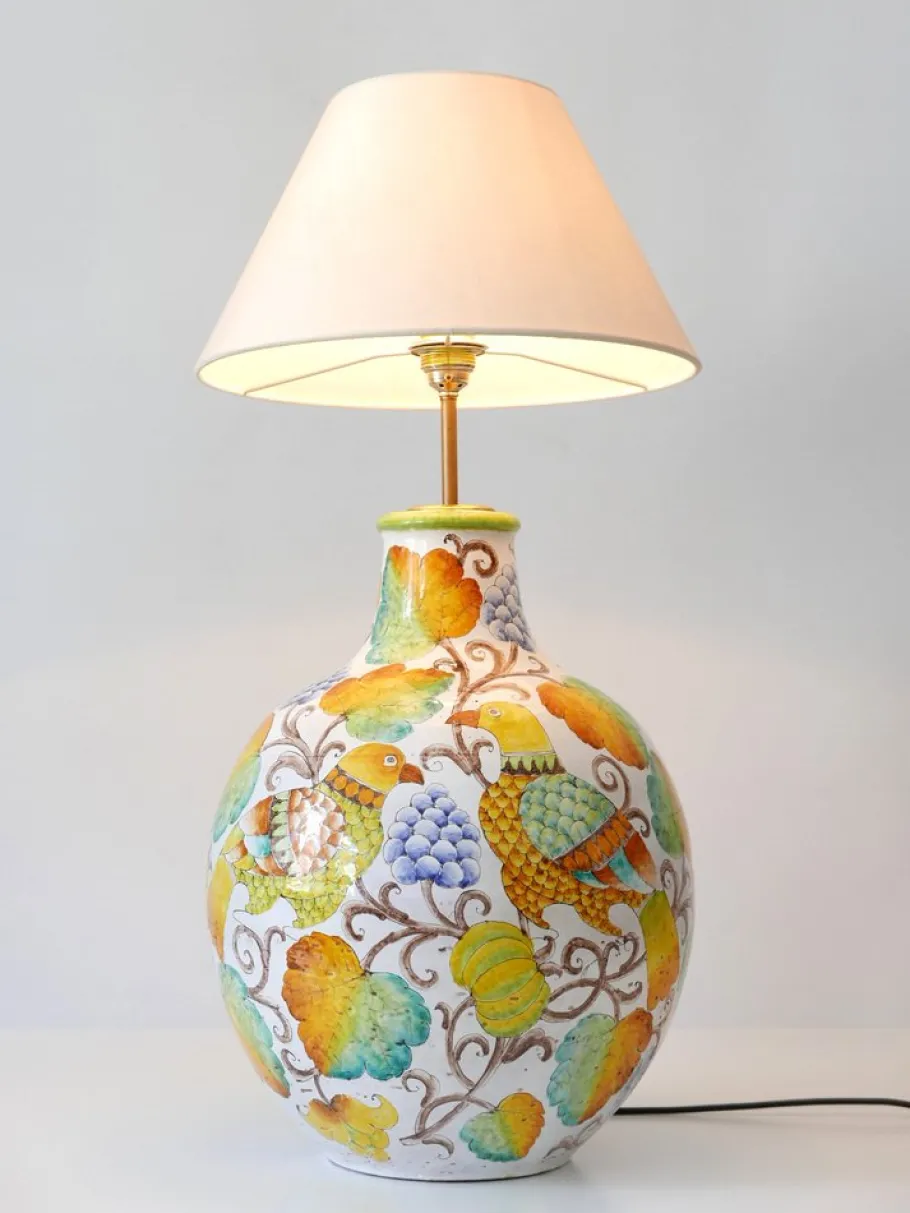 Best Pamono Large Mid-Century Modern Ceramic Table Lamp by Romano Innocenti, Italy, 1960s