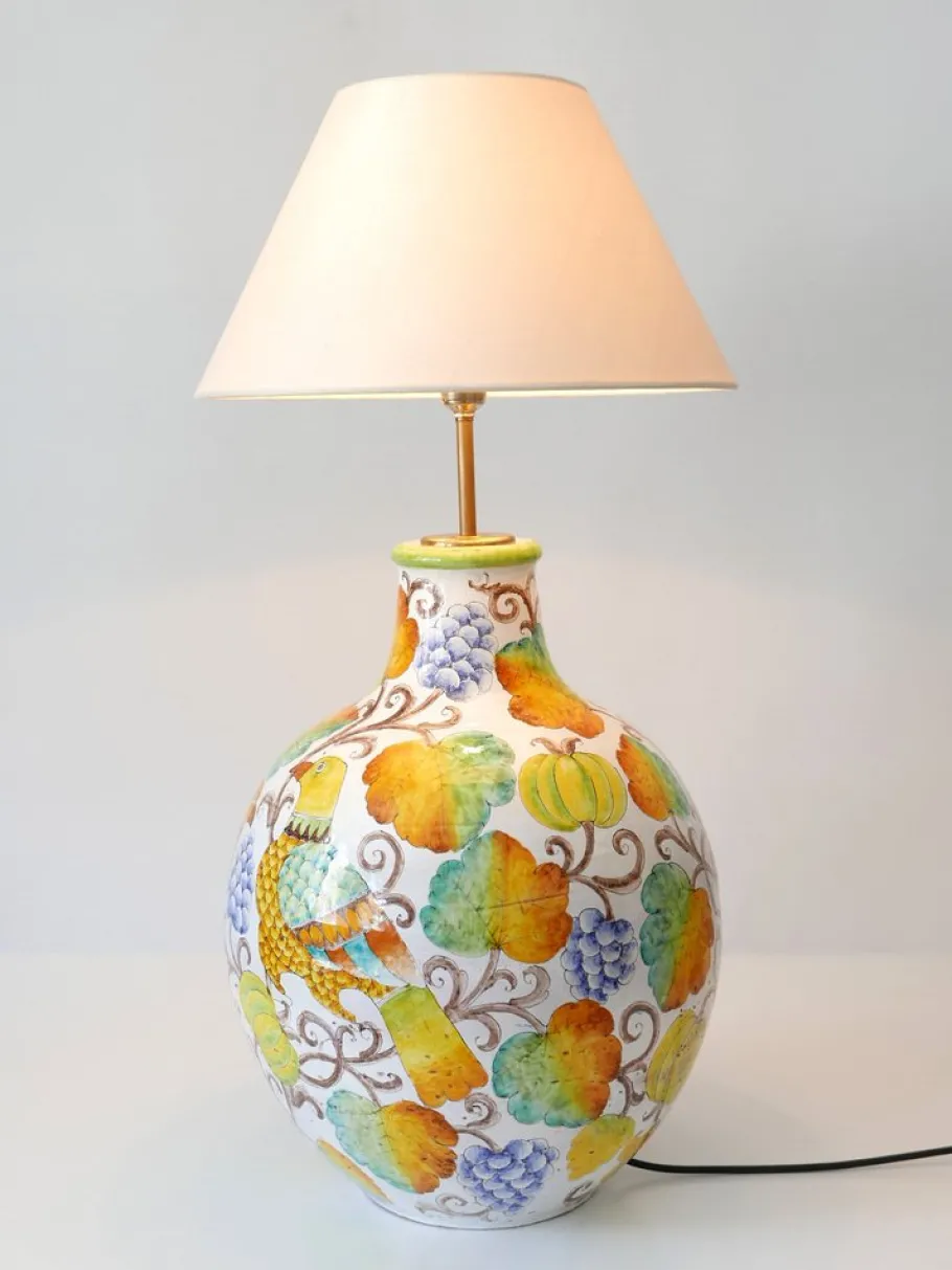 Best Pamono Large Mid-Century Modern Ceramic Table Lamp by Romano Innocenti, Italy, 1960s