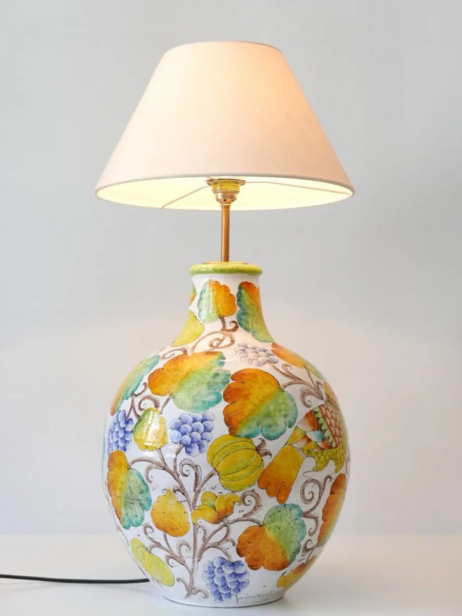 Best Pamono Large Mid-Century Modern Ceramic Table Lamp by Romano Innocenti, Italy, 1960s