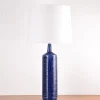 Discount Pamono Large Mid-Century Modern Dark Blue Ceramic Table Lamp from Palshus, Denmark, 1960s