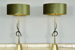 Clearance Pamono Large Mid-Century Modern Hollywood Regency Table Lamps from Rembrandt Lamp Company, USA, 1950s Set of 2