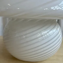 Online Pamono Large Mid-Century Modern Italian Swirl Murano Glass Mushroom Table Lamp, 1970s