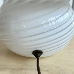 Online Pamono Large Mid-Century Modern Italian Swirl Murano Glass Mushroom Table Lamp, 1970s