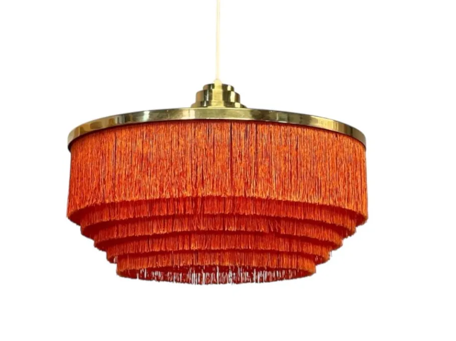 Hot Pamono Large Mid-Century Modern Swedish Fringe Pendant Lamp in Brass by Hans-Agne Jakobsson for Hans-Agne Jakobsson Ab Markaryd, 1960s
