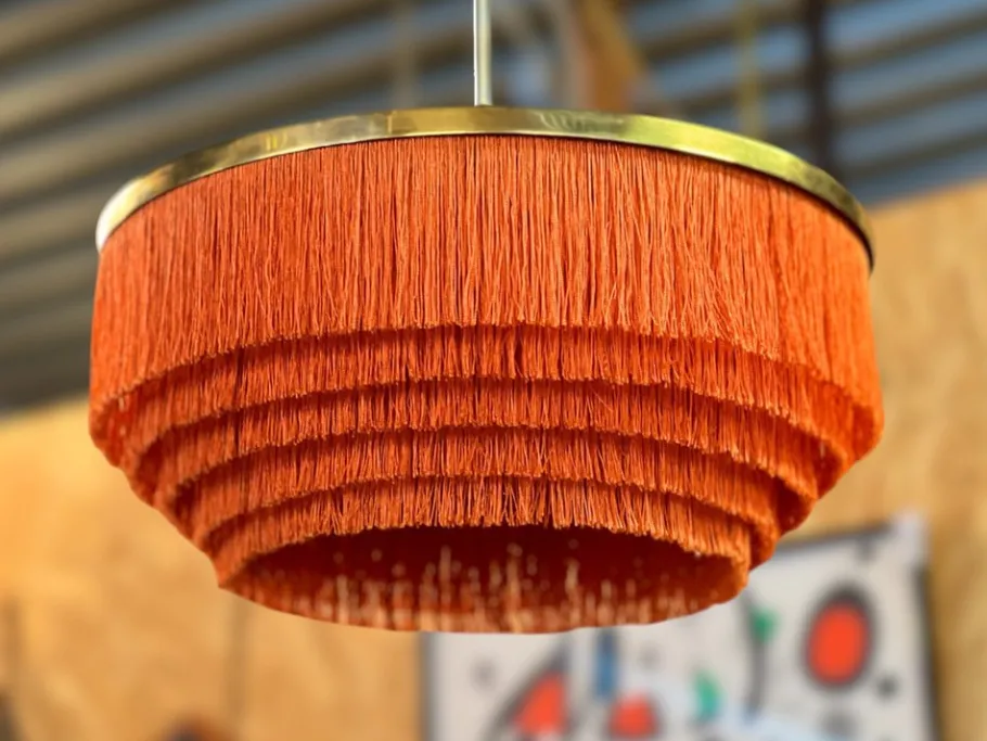 Hot Pamono Large Mid-Century Modern Swedish Fringe Pendant Lamp in Brass by Hans-Agne Jakobsson for Hans-Agne Jakobsson Ab Markaryd, 1960s