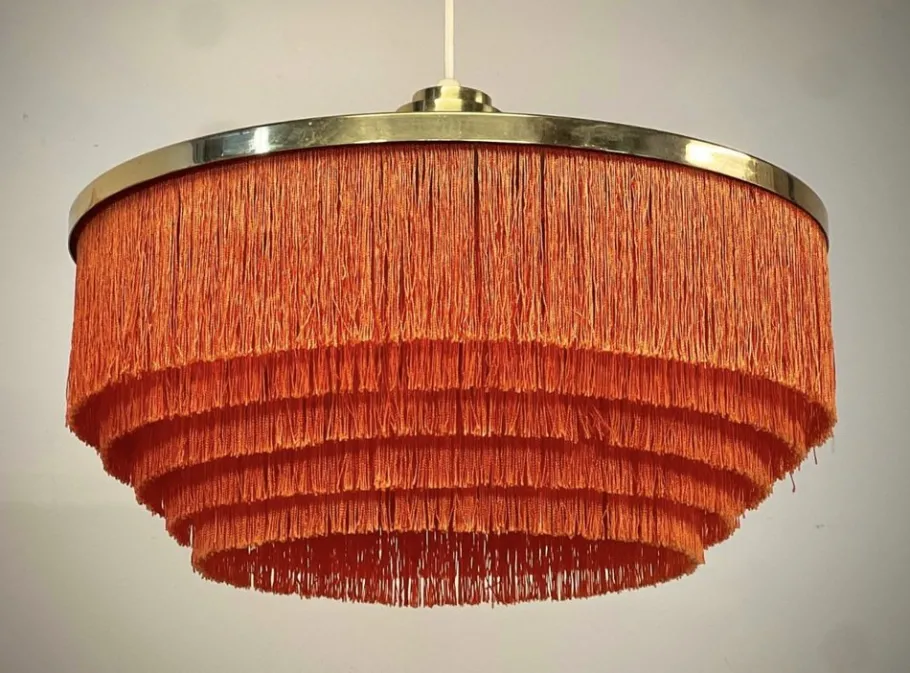Hot Pamono Large Mid-Century Modern Swedish Fringe Pendant Lamp in Brass by Hans-Agne Jakobsson for Hans-Agne Jakobsson Ab Markaryd, 1960s